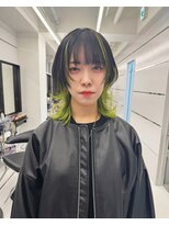 ギグスダブル 栄久屋大通店(gigs double)&nbsp;似合わせカット/ウルフ/クラゲヘア/ライムイエロー
