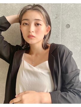 アッシュ 笹塚店(Ash) ミニウルフ/くすみブルー/イヤリングカラー/韓国ヘア[U24/笹塚]