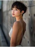 ☆オリーブグレーココアベージュ小顔クラゲヘアー/黒髪/髪質改善