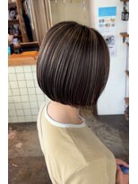 ロディーナ 大口 新子安(rodina)&nbsp;大人可愛いミニボブ×ハイライトカラー