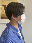 【three.スリー】黒髪/ネビージュ/小顔/刈り上げショート
