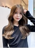 顔周り×レイヤーカット ワンホン ウェーブ  韓国ヘア 小顔 仙台