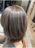 コントラストハイライト　ビネージュカラー　ボブルフ