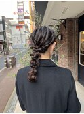 ヘアセット 編みおろし