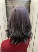 ラベンダー×ブラック アンブレラカラー