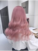 イメチェン/ホワイトブロンド/外ハネボブ/ワイドバング/渋谷
