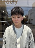 シャドウパーマナードマッシュツーブロック刈り上げ
