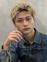 ラベル 渋谷(LAVEL)&nbsp;スパイキーショート/ブロンド/ブリーチカラー/抜きっぱなし