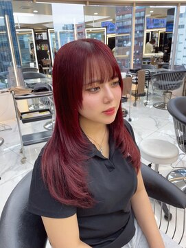 ラピス 渋谷本店(Lapis) カシスレッド/レイヤーカット