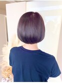赤みブラウン×うるツヤボブ◎