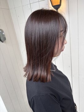 アムレヘアーエタ(amule hair eta) 【amule hair eta】うる艷切りっぱなしミディアム/30代/40代