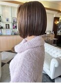 切りっぱなしボブ/髪質改善ストレート【シャンプーボーイ宮崎】