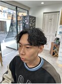 MEN’S HAIR/サーフカール/刈り上げセンターパート/船橋