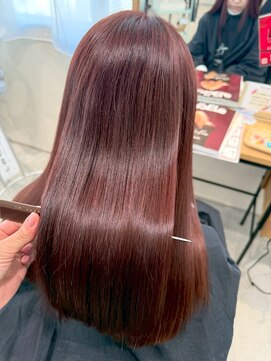 ファムバイアヴァンス(Femme by AVANCE.) ココアベージュ透明感ピンクブラウンストレート