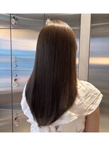 オーガニック リブ 川越(organic+live) ◎小顔見せロンググレージュ×前髪カットでイメチェン