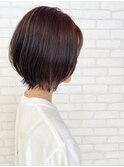 20代30代大人ショートボブx小顔ウルフカット丸みショート