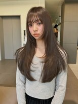 ローレン(LOREN)&nbsp;着物ヘア/ダークアッシュ/ミディアムレイヤーカット/名古屋名駅