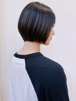アヴァンセ サニー美容室&nbsp;ショートボブ 顔周りカット 髪質改善 グレージュブラック 20代