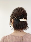 ショートハーフアップスタイル