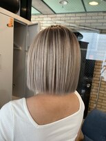 ラフ 難波店(LAFF)&nbsp;#黒髪#ボブルフ#ネビージュ#小顔#ワンレン