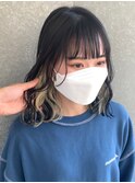 韓国風インナーカラーホワイト/渋谷