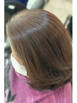 クライブ ヘアー 千葉中央店(CRiB hair) 脱白髪染めでピコトリ酸熱融合トリートメント（モノグレージュ）