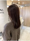オレンジブラウン◎抜け感ヘアスタイル