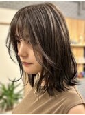 小顔オリーブアッシュヘルシースタイルふんわりカール