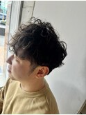 ナチュラルマッシュ×波巻きパーマ