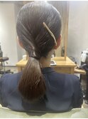 【buZonブゾン】タイトシンプル　ローポニー
