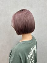 クム 横浜(qumu)&nbsp;【qumu 横浜】ぱっつんボブ×ピンクベージュ