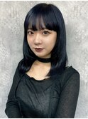 黒髪/クラゲヘアー/オリーブグレー/小顔/ココアベージュ/渋谷