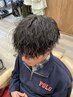 カット+波巻きパーマ+シェービング￥13000