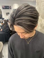 メンズサロン キング 枚方店(Men’s salon K!ng) 韓国マッシュセンターパートツーブロックメンズハイライトウルフ
