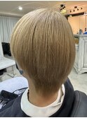 ツーブロマッシュミルティベージュカラー【千葉松戸五香】