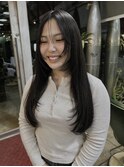 ナチュラルロング×顔まわりレイヤー