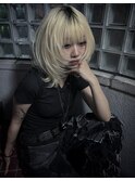 透明感抜群◎ミルクティーブロンド×大人ウルフカット/レイヤー