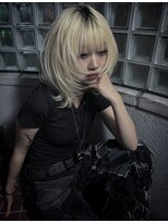 ロックス バイ マグ 松本(rocks BY MAG)&nbsp;透明感抜群◎ミルクティーブロンド×大人ウルフカット/レイヤー