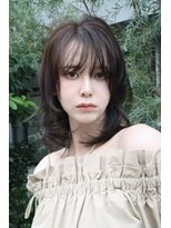 ルーツ 巣鴨 本店(roots) 韓国風ウルフレイヤー 顔周りレイヤーカット