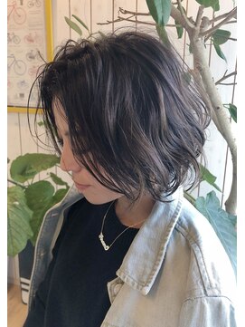 パコ(Paco) 色素薄め透明グレージュ☆揺れ髪/前下がりショート黒髪ボブ♪