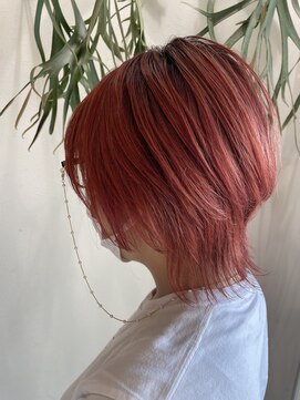 リラックスアンドスタイリング リアン(RELAX＆STYLING Lien) マッシュウルフ X ハイトーンレッド