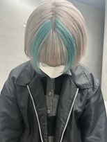 ヘアサロン ドット トウキョウ カラー 町田店(hair salon dot. tokyo color)&nbsp;[杉本真奈美] ライトグレー×スカイブルー[町田駅]モードヘア