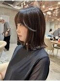 〇グレージュカラーデザインカラーシルキーベージュきりっぱボブ