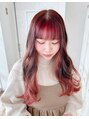 アグ ヘアー ディーバ 利府店(Agu hair diva) 前髪×アクセサリー×グラデーションブリーチ×ピンクカラー