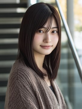 アルトリスト(Altruist Aging×HAIR&SPA) ★ダークアッシュ大人ガーリーボブ着物ミディアムレイヤーカット