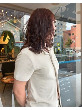 ディーカヘアー(Di KA HAIR) オレンジブラウン/ミディアムレイヤー/TAKUMI