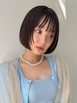 ニモ(NIMO.) 地毛風カラーミニボブ内巻きボブ切りっぱなしボブウルフボブ