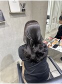 ダークグレージュ/船橋/くすみベージュ/細めハイライト