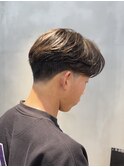 センターパート×曲がる縮毛矯正