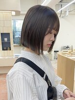 パークレーン アイス イヴェン(park lane ICI yeven)&nbsp;レイヤーボブ切りっぱなしボブラベンダーミルクティーベージュ